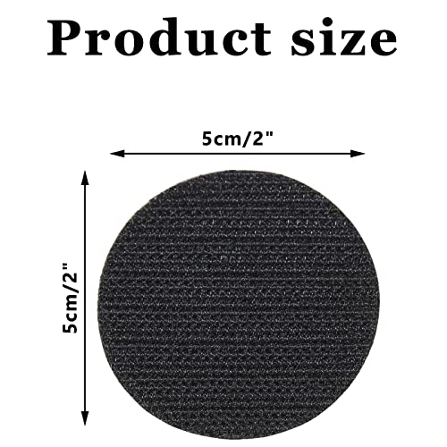 Coufce preto 2 polegadas grandes pontos redondos tiras de fita adesiva auto-adesiva, fita adesiva de montagem dupla