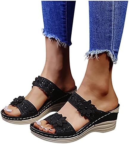 Flores Peep Sandals Toe Beach Wardges Blindable Moda Feminina Sapatos Mulheres Sandálias de gravata borboleta feminina feminina