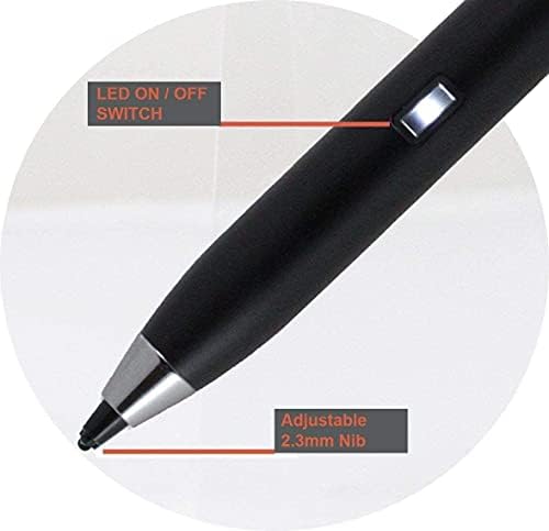 Caneta de caneta ativa de ponto fino preto de Broonel - compatível com o laptop de tela sensível ao toque HP Pavilion 15 -EH0017NA 15,6