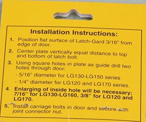 Latch Guard LG120D Placa de proteção contra trava 1-3/4 x 6 Para portas de balanço, aço de calibre 12, acabamento duronódico