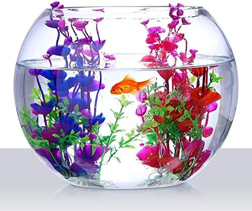 8qzjs1tg fabuloso aquário decoramentofake aquário aquário água grama brilhante cor ornamento de peixe tanque de plástico decoração - vermelho