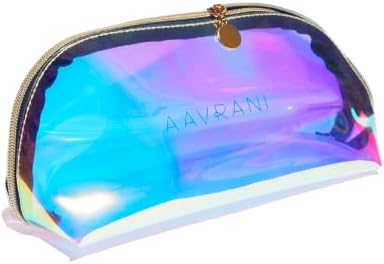 Bolsa clara holográfica de Aavrani - Bolsa de viagem perfeita para cosméticos, maquiagem, produtos de higiene pessoal,