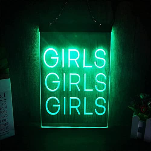 DVTEL Girls Custom Led Néon Sign, Usb Dimning 3D Display Neon Lights for Girls Party Wall Decoration Night Lights, 30x40cm Hotel