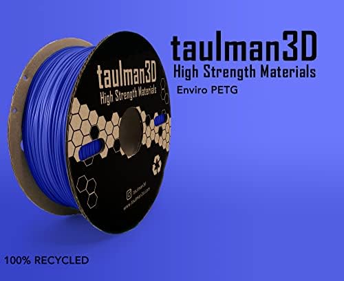 TAULMAN3D PETG Filamento reciclado 1,75 mm, consumíveis da impressora 3D, bobo de 1 kg, Enviro Petg reciclado, Fit
