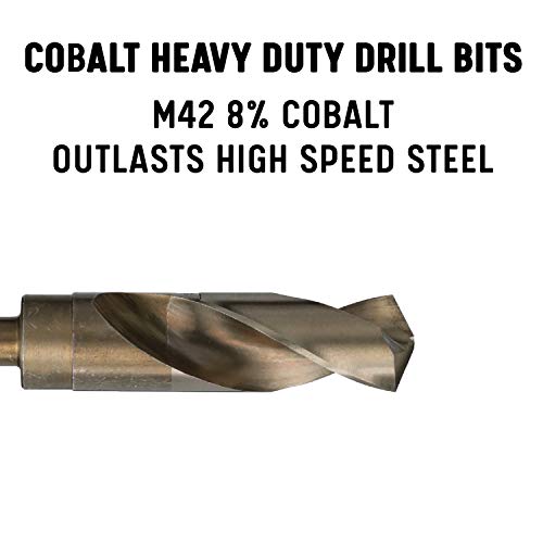 Drill America 45/64 Bit de cobalto de haste reduzida com haste de 3/8, série D/ACO