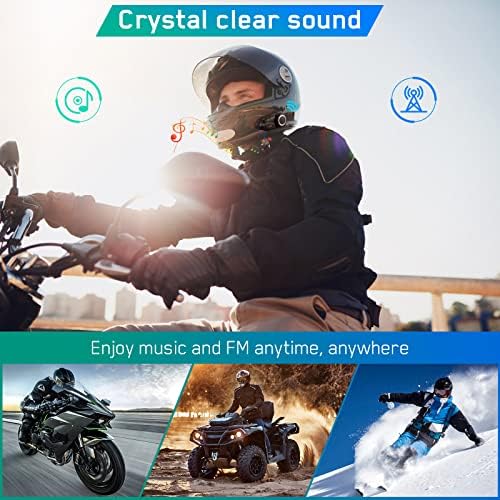 Fone de ouvido Bluetooth de motocicleta Maxto com câmera M3 1080p HD Câmera com Bluetooth 5.0 para capacete de motocicleta Sistemas