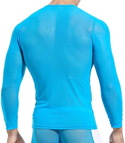 Aiihoo Men's See-through Mesh Breathable Sports Compression Camisa de compressão Running Boxing Singlet Vest Activewear
