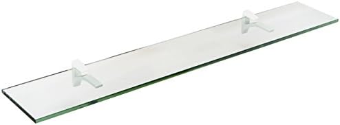 Prateleira de vidro cardeal de vidro de espanada, branco, 12 x 42