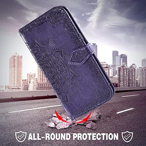 Compatível com a caixa da carteira Samsung Galaxy S10e e protetor de tela de vidro temperado e estojos celulares