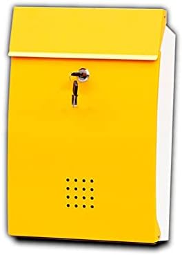 Caixa de correio de metal montada na parede de nogueira Caixa PO da casa com chave