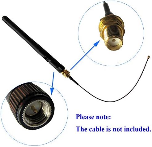 3dbi 2.4GHz sem fio de borracha sem fio Omni-Directional WiFi Antena SMA Male Connector para pacote de roteador de rede sem