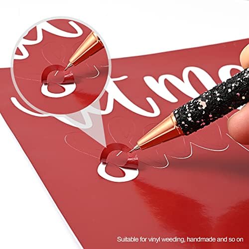 2 PCs Glitter Creating caneta, ferramenta retrátil de ervas daninhas de caneta para vinil, caneta de liberação de ar para fácil