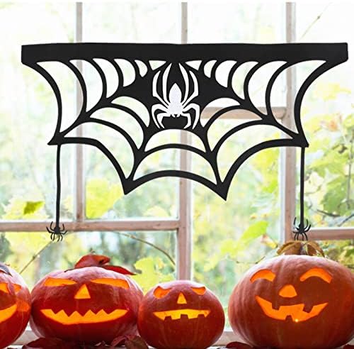 Didiseaon Spider Decoration Web Halloween lareira Mantel Decoração da aranha Web prateleira flutuante prateleira gótica