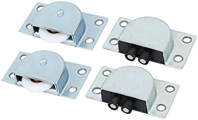 Aexit Furniture Armário de guarda -roupa Hardware de aço inoxidável rolo de porta deslizante 24 mm Diâmetro gaveta de roda Slides 2 conjuntos