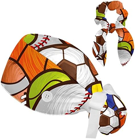 Chapéu bufante de futebol de futebol de futebol ajustável com chapéu de limpeza de botões