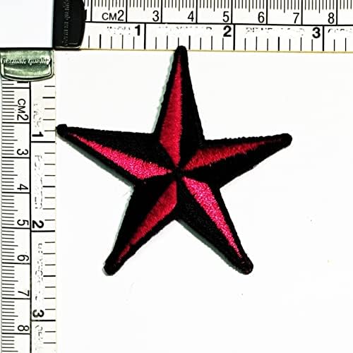 Kleenplus fofo preto rosa estrela de dois tons Patch bordado Ferro de crachá em costura no emblema para jaquetas jeans Backpacks Roupas