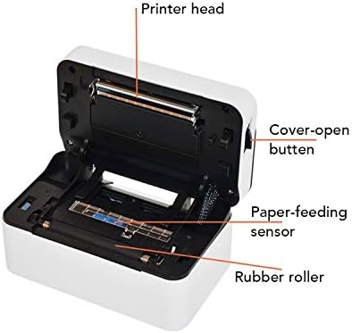 Impressora de rótulo portátil Impressora de alta velocidade Porta USB Direct Térmica Impressora Maker Setor de adesivo Sufeto de 30-85mm Largura do papel