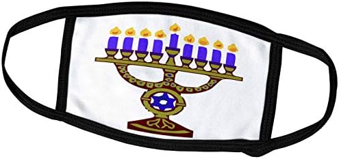 3drose tnmgraphics judeu - Menorah reta - máscaras faciais