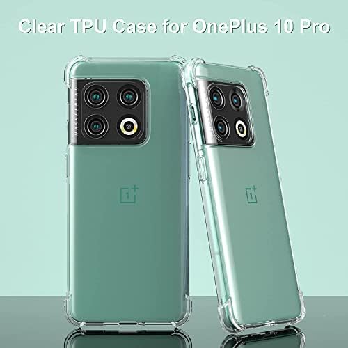 Zeking projetado para o caso do OnePlus 10 Pro, cantos reforçados transparentes cristalinos Cristal