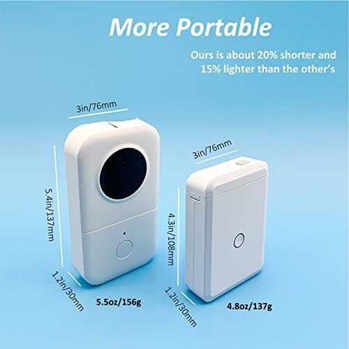 Goolsun D110 Portable Wireless Mini Label Maker, agrupado com 1 rolo de fita branca e 2 rolos de fitas rosa