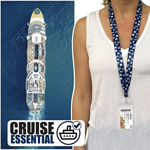 Cruise cordão deve ter acessórios para cartões de navio [2 pacote] Cruise Cruise com porta -chave