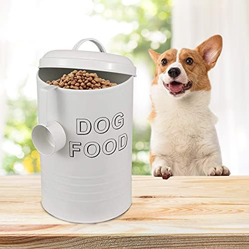 Recipiente de alimentos para cães - animais de estimação Boa carteira de armazenamento de alimentos para cães, capacidade de 4 libras - colher incluída