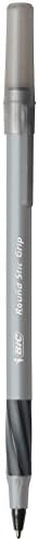 Bic Round Stic Grip Xtra Comfort caneta esferográfica, ponto médio, preto, 8 contagens