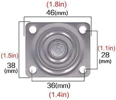 GMLSD rodas de gole, 4 rodas pequenas rodas de movinger wheelsniture placas giratórias rodas de carrinho, moldura de flor da flor