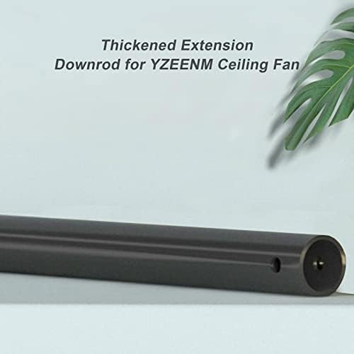 24 polegadas de baixo e fiação de 28 polegadas, ventilador de teto yzeenm extensão dedicada para baixo - preto fosco…