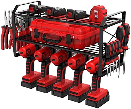 Organizador da ferramenta elétrica de Keten, suporte de perfuração sem fio de montagem na parede, prateleira de ferramentas