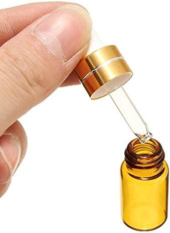 ERICOTRY 12 PCS PCS vazio de óleo essencial garrafas recarregáveis ​​de 3 ml Amber Grootper Makeup Cosmetic Perfumetic Aromaterapia Amostra de viagem Ferramentas para cuidados com a pele