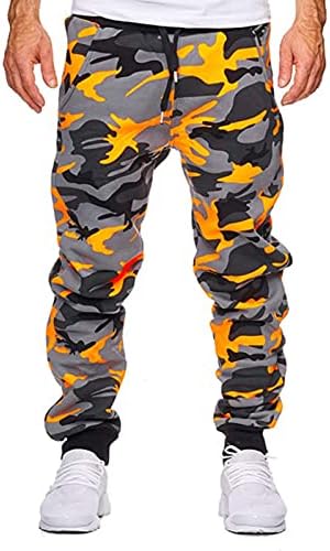 Calças de carga de camuflagem para homens se encaixam na moda solta calça de bolso de pocketjeans de ferramentas de camuflagem m-4xl