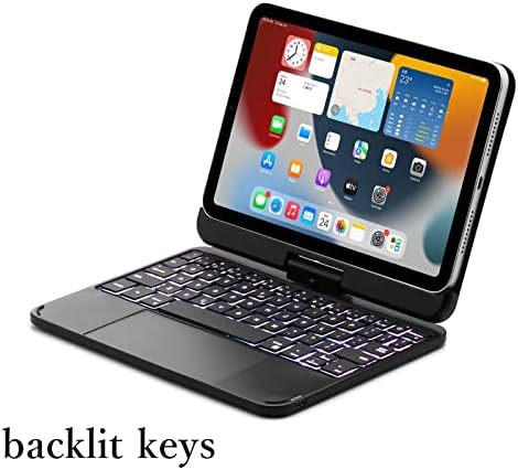 Henghui ipad mini 6 estojo magnético com teclado 8,3 polegadas 6ª geração 360 Rotatable Touchpad Backboard Lar