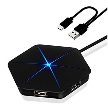 WYFDP 6 PORT USB2.0 Hub 1M Splitter de cabo com TF SD Card Reader Charge Cool Light Charging USB 2.0 3.0 Hub para laptop para desktop