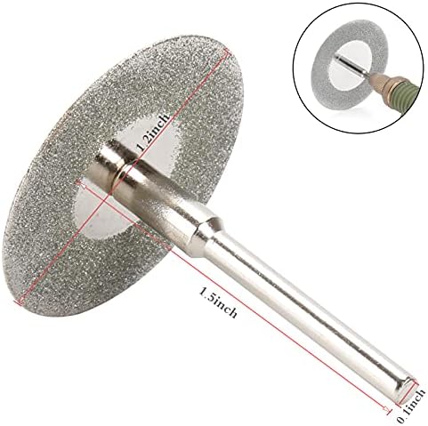 Diamond Cutting Wheel Abrasive Corte discos 10pcs com mandril de 2pcs para ferramentas rotativas de Dremel