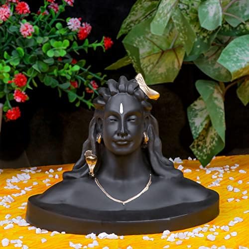 Satvik Adiyogi para o painel de carro ídolo/ murti/ estátua aadiyogi shiv preto fosco ídolo murti para mandir/ templo e casa