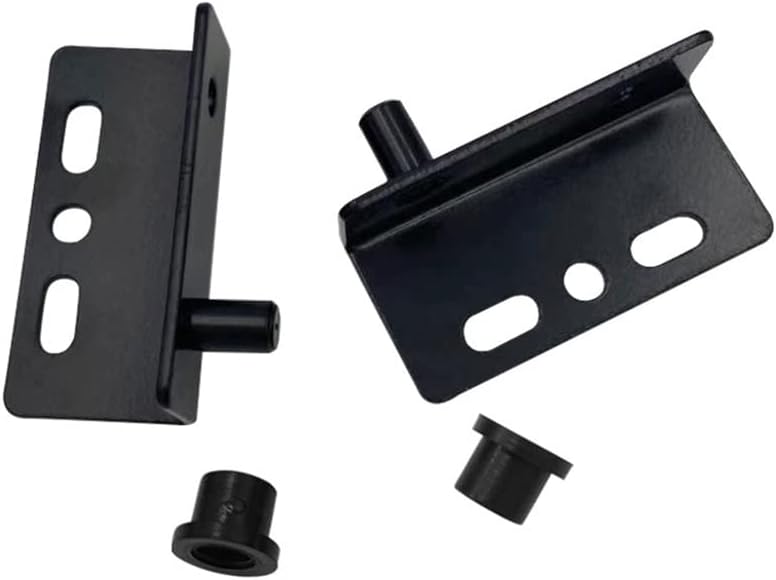 2 peças/portas de porta com bucha de bucha de ferro preto ângulo reto de dobra de acessórios de hardware