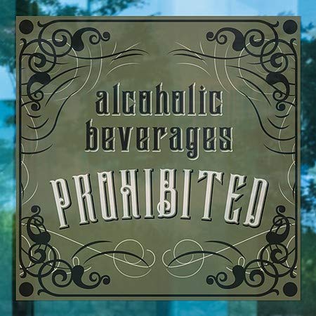 CGSignLab | Bebidas alcoólicas proibidas -vitorianas Janela Gothic Agarre -se | 8 x8
