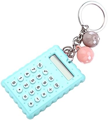 Calculadora de bolso fofo, mini portátil biscoitos fofos calculadora de cadeia de chave