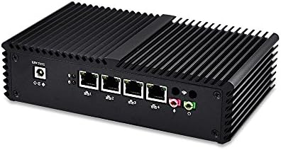 QOTOM Q330G4 Industrial PC Gateway Firewall Router - Intel I3 4005U AES -NI, 4 Gigabit NICS