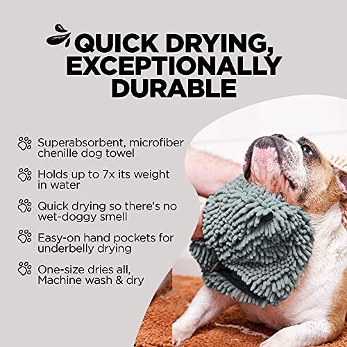 Toalha de cachorro super shammy de cachorro encharcado, toalhas de cachorro laváveis ​​de microfibra para secar cães e limpeza, toalha