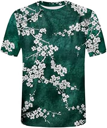 Mulheres Mangas curtas Tshirts Plum Floral Graphic Bloups T camisetas de barco Pescoço outono Tiradas de camisetas Trendy jk