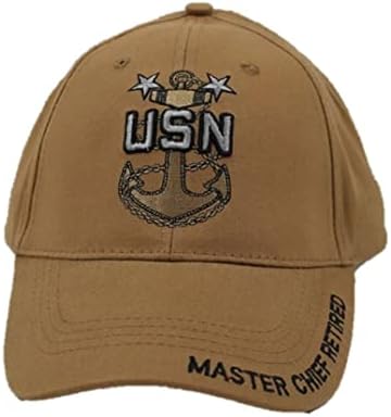 Eagle Crest Master Chief A âncora da Marinha dos EUA coiote Brown Baseball Cap`, tamanho único
