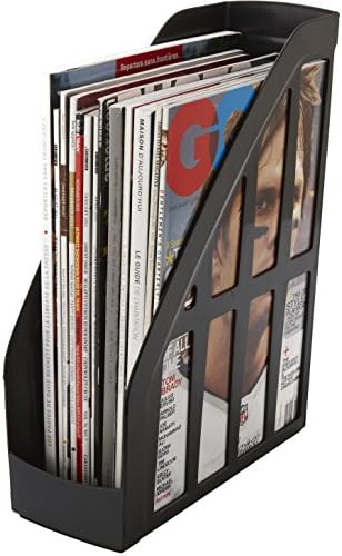 Arquivo de revista reciclado Storex, 12,25 x 10,88 x 14,25 polegadas, preto, 6-pacote