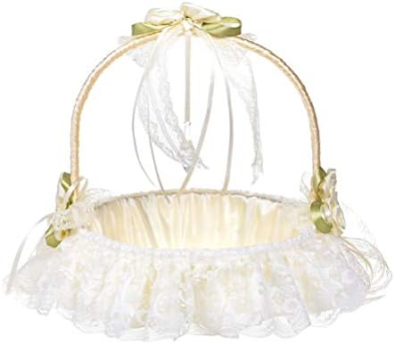 Cetim contêiner flor flor cesto cesta de cestas de casamento cestas de flores de noiva Cerimônia de casamento de