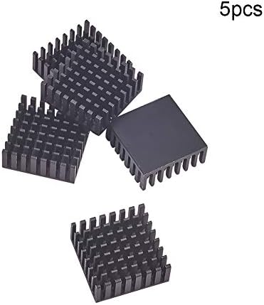OTHMRO 10PCS Black Aluminium Refriques Refrigeração da placa de circuito de resfriador de barbatana para LED semicondutores