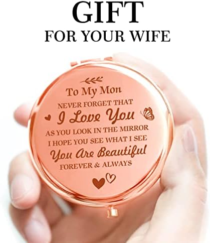 NC Gold Rose Gold Compact Mirror Personalizado Presentes para Momã