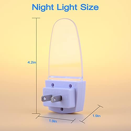 Pacote 2 Night Light 2 Pack, 0,5W de 0,5w Luzes noturnas de LED ativadas ativadas, Luzes noturnas de detector de movimento