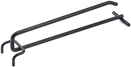 Ganchos de prateleiras de placa de peg woogim para ganchos de pegboard aço carbono preto 6 pcs 3,2 cm Distância de 20 cm de comprimento
