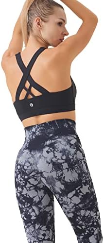 Running Girl High Impact Sports Bras for Women, Criss-Cross traseiro acolchoado Strappy Sports Bras Treping Top Top